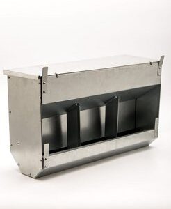 Бункерная кормушка c крышкой для кроликов 3 секции